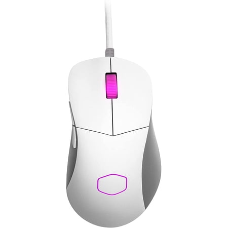 Cooler Master Mm730 White Gaming Mouse With Adjustable 16,000 Dpi, Ptfe Feet, Rgb Lighting And Masterplus+ Software