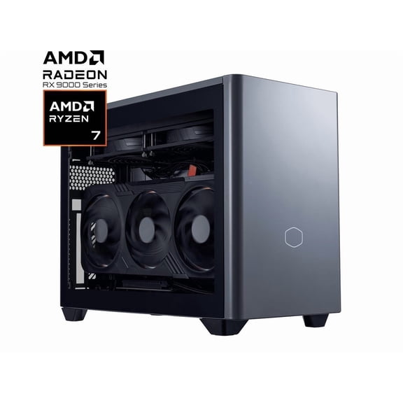 Cooler Master NR2 Pro Gaming PC - AMD RYZEN 7 7800X3D, AMD RX 9070 XT 16GB, 32GB DDR5 6000MHz, 2TB Gen4 M.2, Windows 11, V850 SFX Gold PSU, Compact Mini ITX Desktop PC
