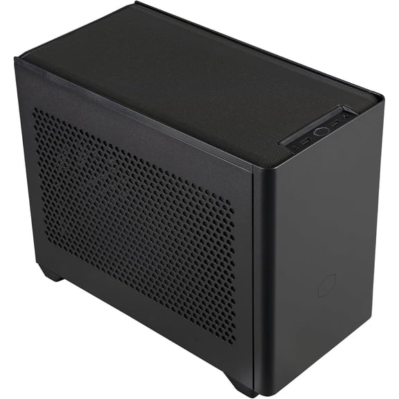Cooler Master NR200 Mini-ITX PC Case 280mm Radiator Support, Fits up to 6 x 120mm Fans, Vertical GPU Mount with 330mm Clearance, SFX PSU, Compact High Airflow ITX Gaming Mini Tower, Black