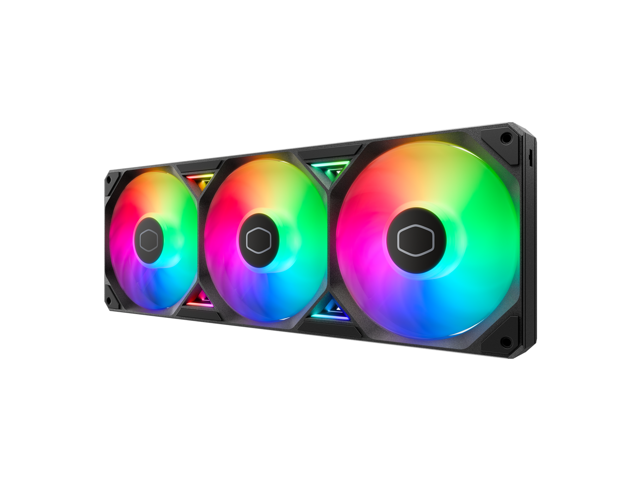 Cooler Master Single-Frame aRGB PC Case|Liquid Cooler Fan, 360mm, Single Modular Cable, PWM 2,050 RPM, Air Balance Blades, Loop Dynamic Bearing, Radiant aRGB Lighting