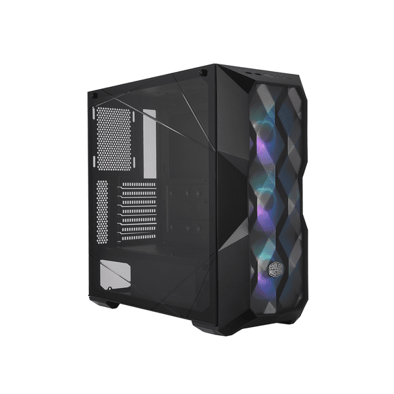 Cooler Master TD500 Mesh High Airflow ATX Mid-Tower Case, 4 CF120 ARGB Fans Included, Polygonal Mesh Front Panel, Tempered Glass, 360mm Radiator Support, RTX 5090 & RX 9070 XT Compatible