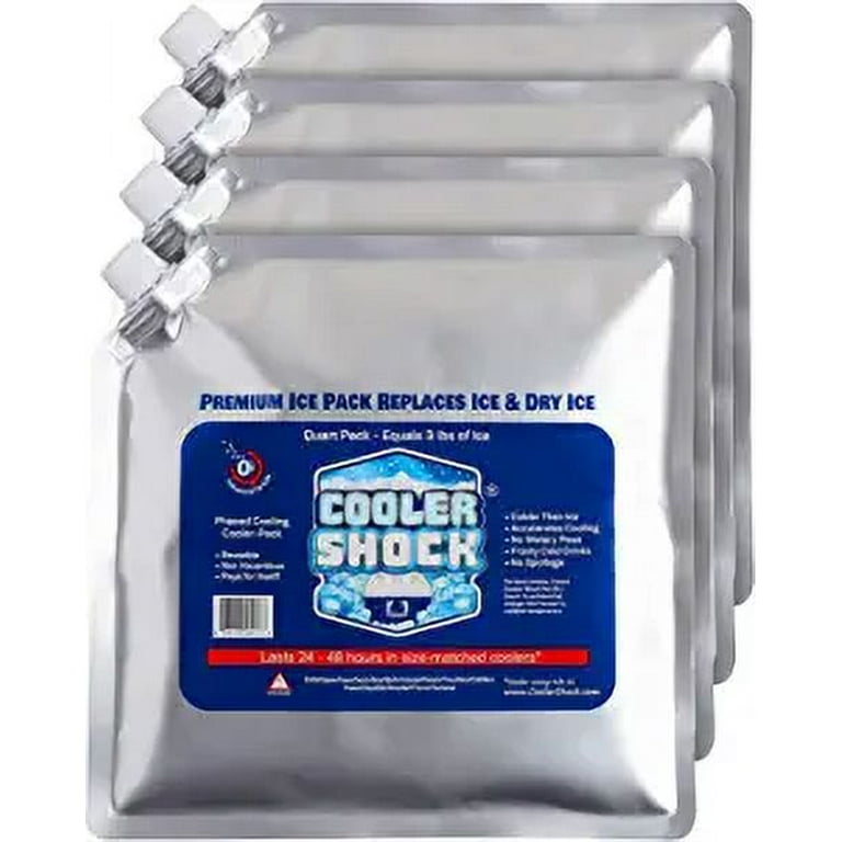 Cooler Shock Ice Packs for Cooler, Strong, Reusable, Premium Ice Pack and Lunch  Cooler Set for Long Term Use, Cools Faster Than Ice, 3 Pack
