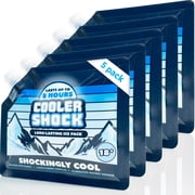 Cooler Shock 7.5  x 6.4  Navy Reusable Screw-Cap Ice Packs, 5-pack