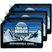 Cooler Shock Reusable Ice Packs for Cooler - Long Lasting Cold Freezer Packs for Coolers and Lunch Boxes - Cooler Ice Packs for Camping Gear, Fishing, Road Trips, Beach Must Haves
