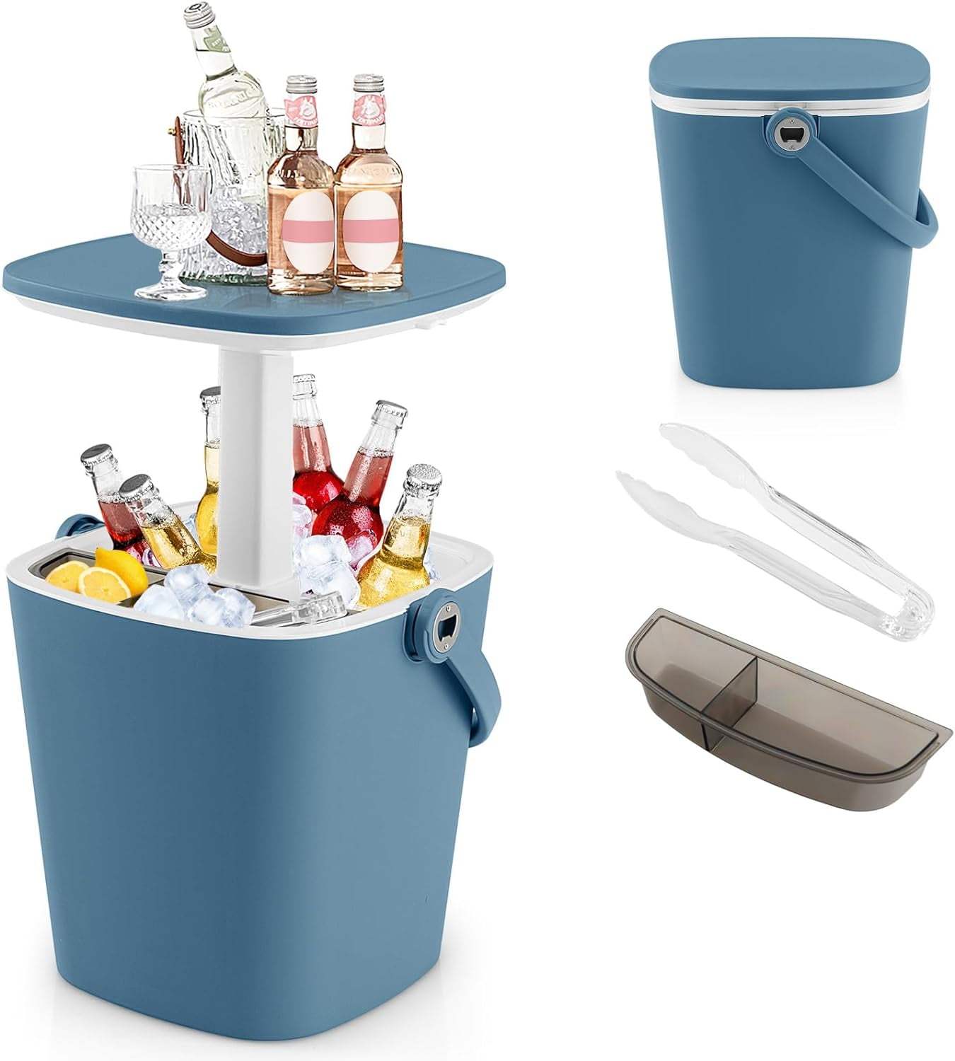 Cooler Table Outdoor, 15L Portable Cool Bar Table w/Handle, Pop-up ...