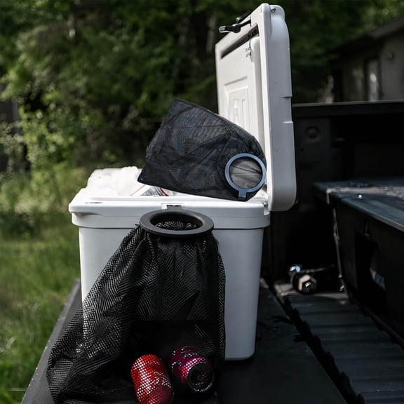 Cooler Trash Can Mesh Outdoor Portable Garbage Bag, Keep Space Clean Stops Blowing Tough Tool Free Design, Camping Boating Fishing Tailgates Outdoor Waste Storage