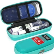 Cooler Travel Case Compatible with Zepbound or Mounjaro Pens, Real-Time Temperature Display Portable Medicine Travel Bag, TSA Approved Reusable Ice Pack, Insulin Organizer for Daily Use Green