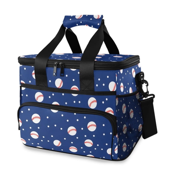 Cooler bag Baseball Blue Tile 15L Insulated Lunch Bag Large Cooler Suitable for camping and picnics