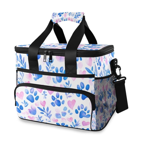 Cooler bag Blue and Pink Watercolor 15L Insulated Lunch Bag Large Cooler Suitable for camping and picnics