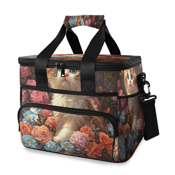 Cooler bag Cat Sitting in The Float 15L Insulated Lunch Bag Large Cooler Suitable for camping and picnics