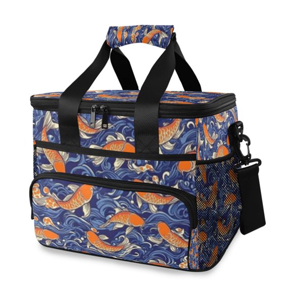 Cooler bag Colorful Koi Fish 15L Insulated Lunch Bag Large Cooler Suitable for camping and picnics