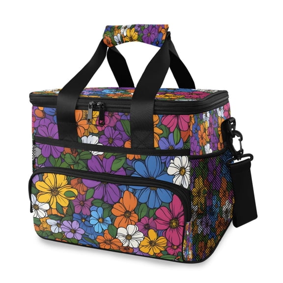 Cooler bag Flower 15L Insulated Lunch Bag Large Cooler Suitable for camping and picnics