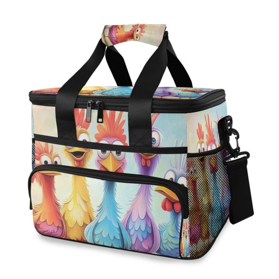 Cooler bag Funny Rooster 15L Insulated Lunch Bag Large Cooler Suitable for camping and picnics