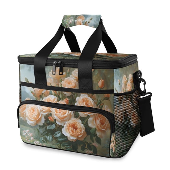 Cooler bag Pink Flower 15L Insulated Lunch Bag Large Cooler Suitable for camping and picnics
