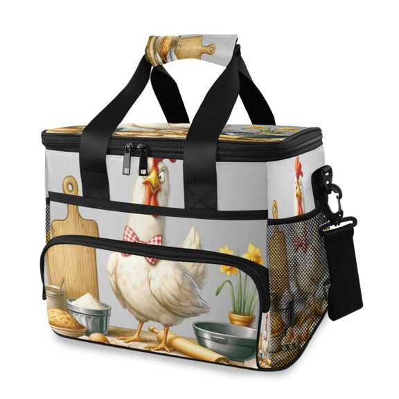 Cooler bag Rooster Funny Kitchen 15L Insulated Lunch Bag Large Cooler Suitable for camping and picnics