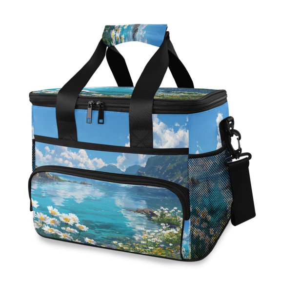 Cooler bag Seascape with Sunshine 15L Insulated Lunch Bag Large Cooler Suitable for camping and picnics