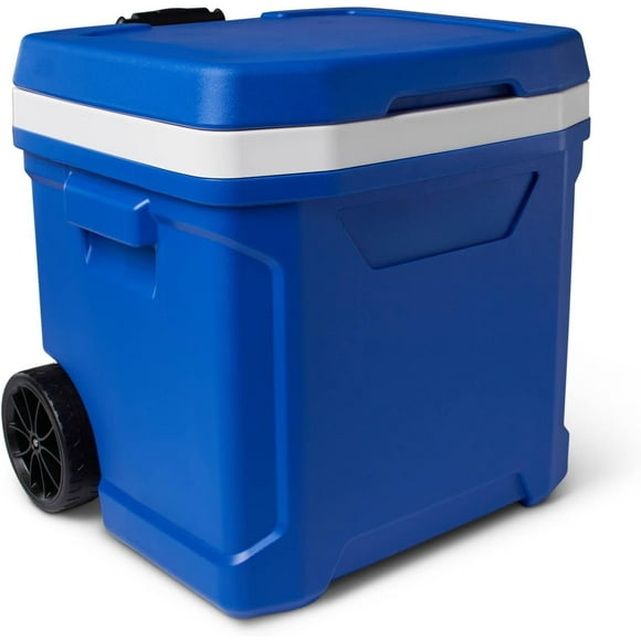 Cooler with Wheels, Profile II 28 Qt Hard Sided Ice Chest - Portable Insulated Container with Leak-Proof Design for Outdoor Use