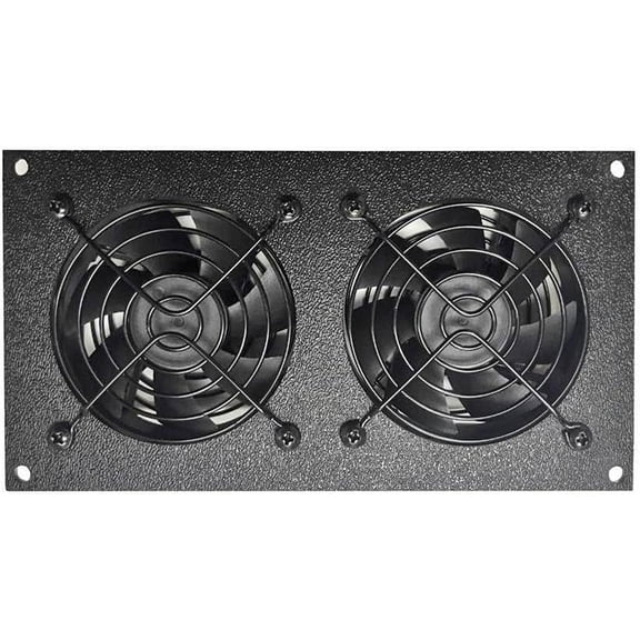 Coolerguys Programmable Thermal Controlled Cooling Kits for Cabinets, AV, and Components (Plastic, Dual 80mm)