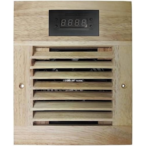 Coolerguys Programmable Thermostat Cooling Kit for Cabinets, AV, and Components (Oak, Single 120mm Pro)