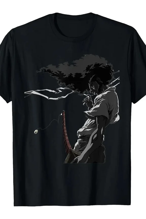 Coolest Afro Samurai Vintage Retro Anime Inspired Unisex T-Shirt up to size 5XL