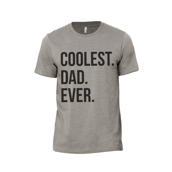 Coolest Dad Ever Men's Modern Fit Fun Casual T-Shirt Printed Graphic Tee Military Grey 3X-Large