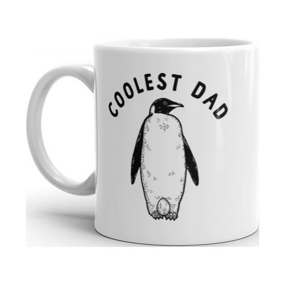 Coolest Dad Mug Funny Fathers Day Gift Sarcastic Chilly Penguin Graphic Novelty Cup-11oz