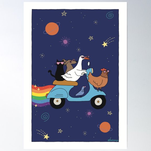 Coolest Gang In Town Poster Wall Art, Modern Wall Decor For Living Room Bedroom, 8x12 UNFRAMED