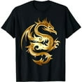 thumbnail image 1 of Coolest Gold Dragon T-Shirt for Adults & Kids, 1 of 5