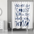 thumbnail image 1 of Creative Products Coolest Kid Blue Text 71x74 Shower Curtain, 1 of 2