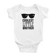 thumbnail image 1 of Coolest Little Brother Newborn Clothes Bodysuits Boy Girl Unisex, 1 of 5