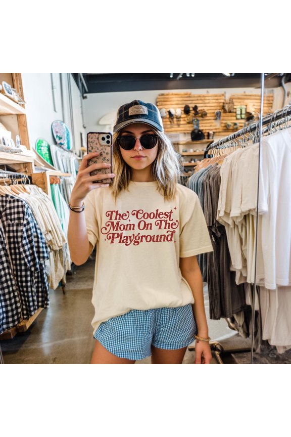 Coolest Mom On The Playground T-Shirt - Mom All Size S-5XL