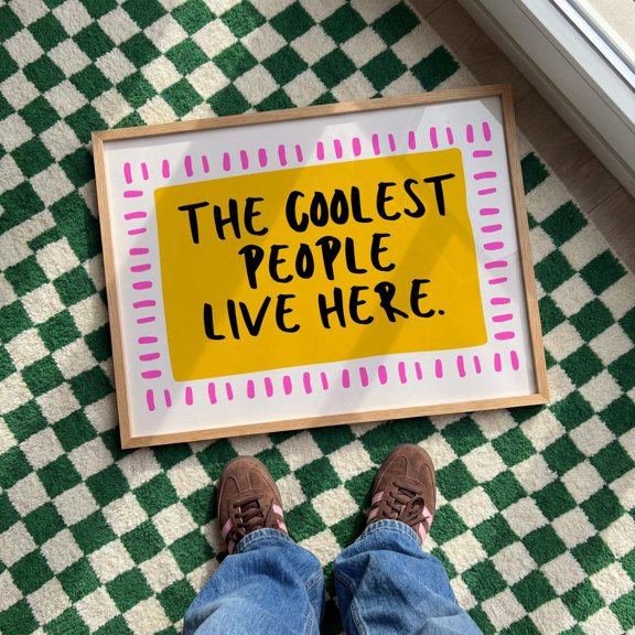 Coolest People Live Here Wall Art Print Roommate Decor