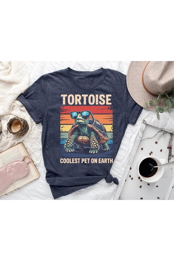 Coolest Pet on Earth Tortoise Shirt – Retro Tortoise Graphic Tee Tshirt All Size S-5XL
