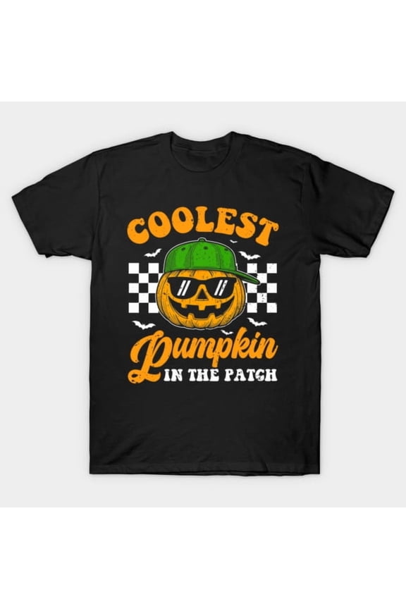 Coolest Pumpkin In The Patch Funny Halloween Fall Kids Costume Retro G4933 T-Shirt, for men and women, Up to Size 5XL
