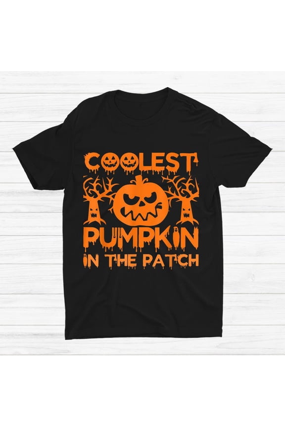 Coolest Pumpkin In The Patch Thanksgiving Halloween T-shirt Size S-5XL
