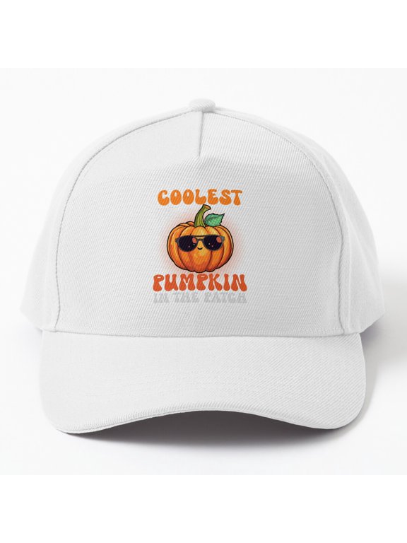 Coolest Pumpkin Patch Baseball Cap, Fall Graphic Design
