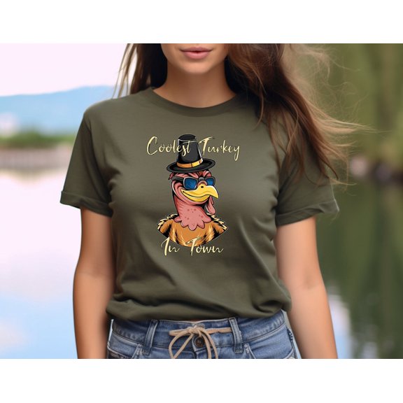 Coolest Turkey in Town Shirt,Boys Thanksgiving,Funny s Thanksgiving Shirt, Thankful Shirt,