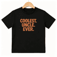 thumbnail image 1 of Coolest Uncle Ever Boys Graphic Tee, Retro Distressed Text 100% Cotton Kids Short Sleeve T-Shirt, 1 of 5
