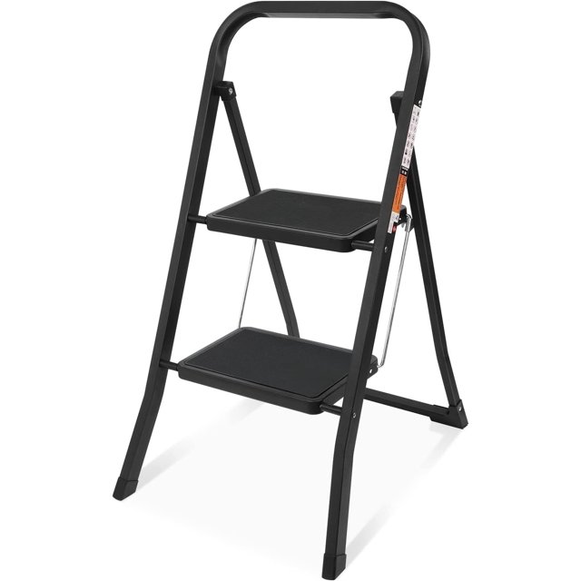 Coolhut 2Step Ladder, Foldable Stool with AntiSlip Pedal, 330lbs