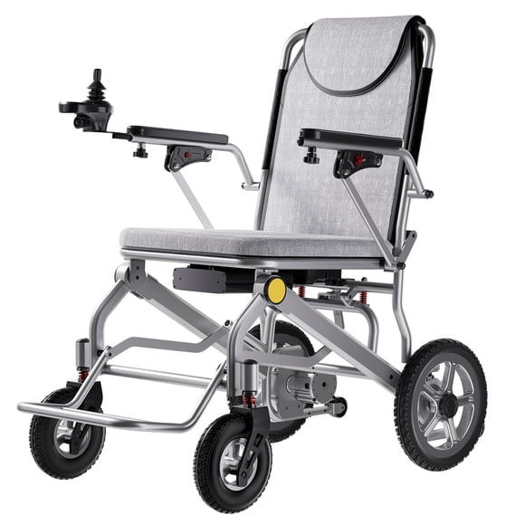 COOLHUT Electric Wheelchair 20+ Miles Long Travel Range, Lightweight Electric Wheelchair for Adults, Portable Wheelchairs Foldable Motorized for All Terrain, Compact Portable Airline Approved