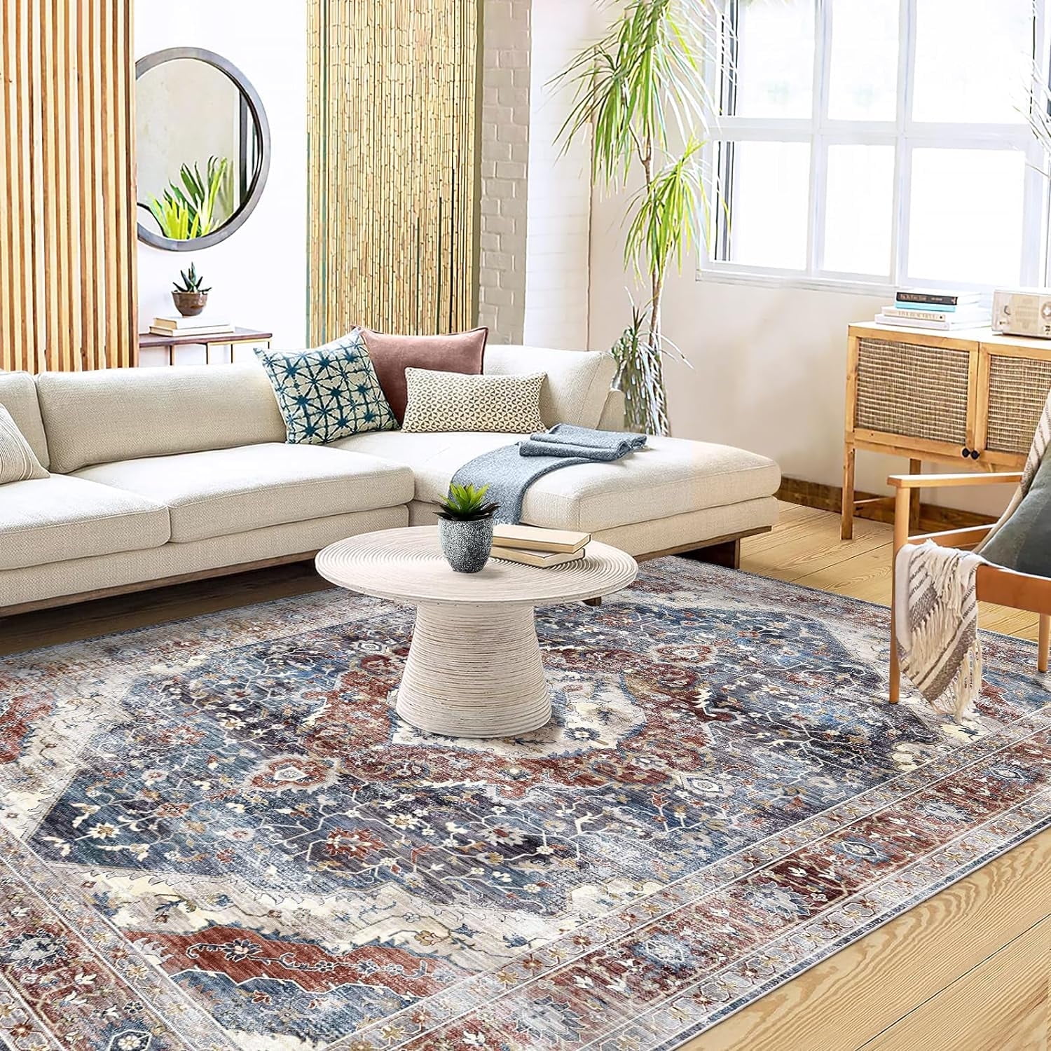 Coolhut 5x8 Feet Bohemian Vintage Large Rug, Hypoallergenic, Machine ...