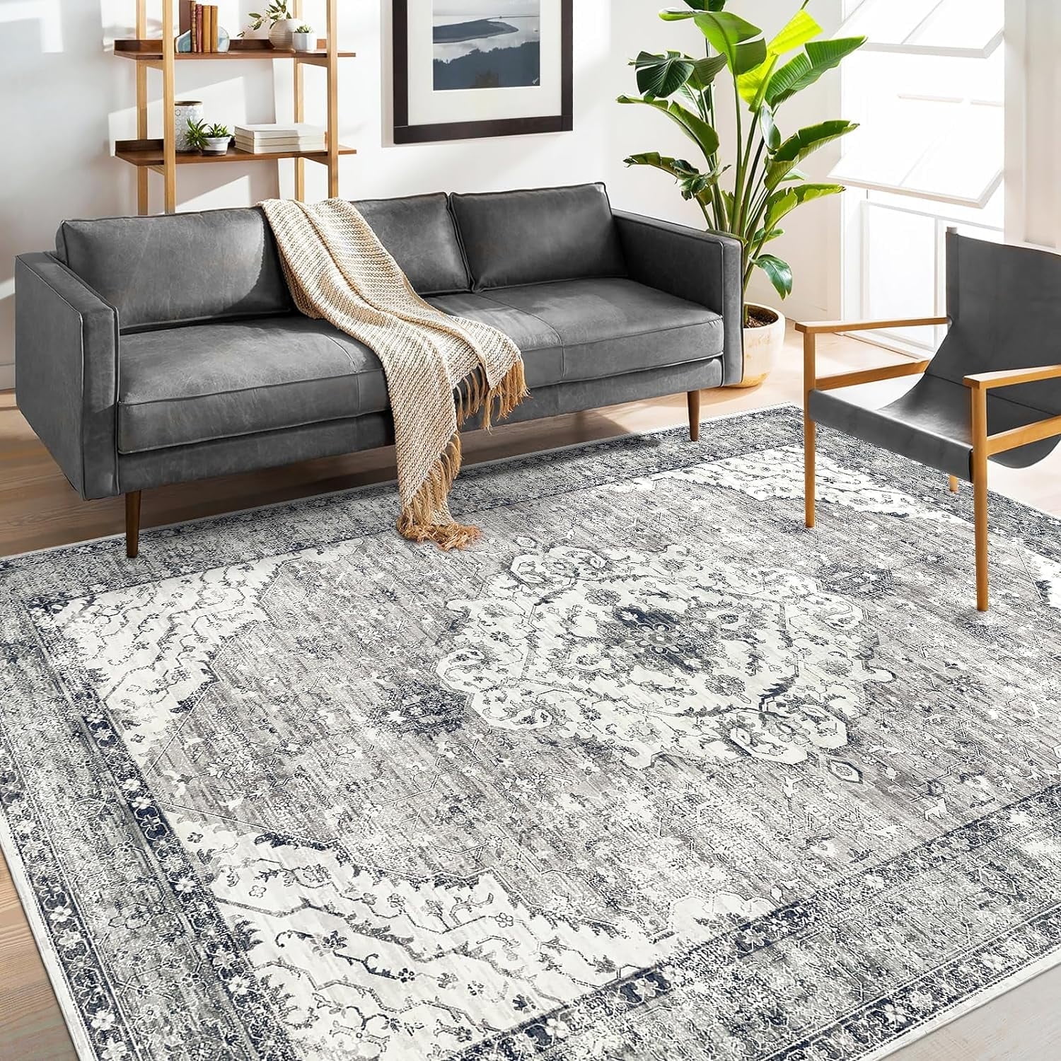 5x8 Rectangular Rug Coolhut 5x8 Feet Bohemian Vintage Large Rug, Hypoallergenic, Machine ...