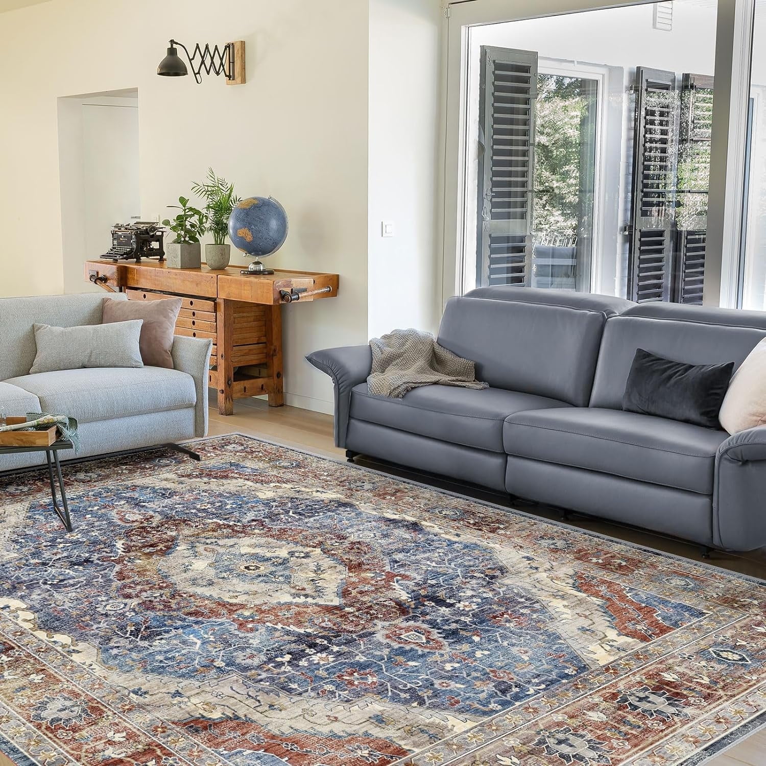 Coolhut 8x10 Feet Bohemian Vintage Large Rug, Hypoallergenic, Machine ...