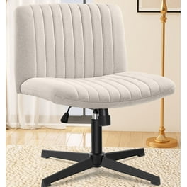 Hoffree Armless Office Chair Upholstered Rolling Desk Chair with Height Adjustable and Swivel Features Walmart