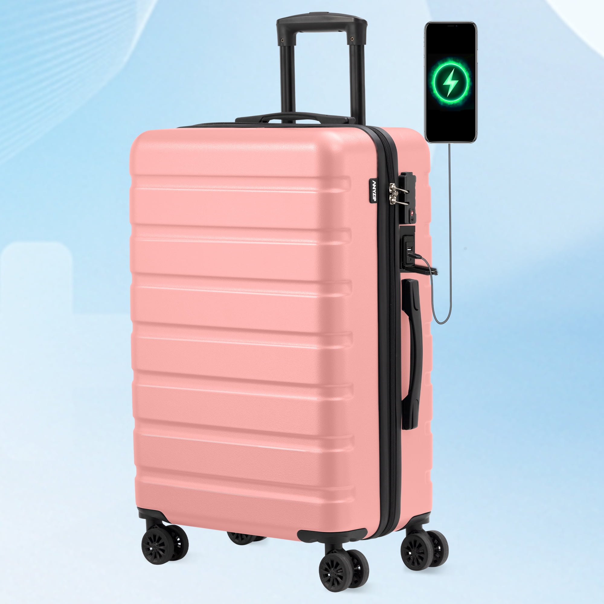 Coolhut CheckedMedium 24 Inch Luggage PC ABS Hardside Lightweight