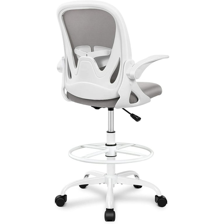 Coolhut Drafting Chair Tall Office Chair with Flip up Armrests