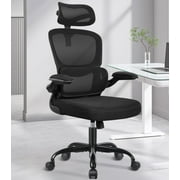 Coolhut Ergonomic Office Chair, High Back Mesh Desk Chair with Lumbar Support and Adjustable Headrest, Computer Gaming Chair, 300lbs, Black