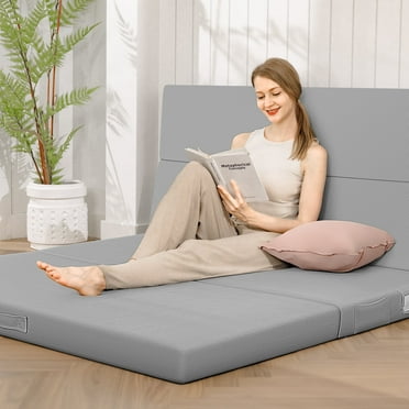 Coolhut Folding Mattress, 4 Inch Twin Memory Foam Mattress Topper, CertiPUR-US & Oeko-Tex Certified,Gray