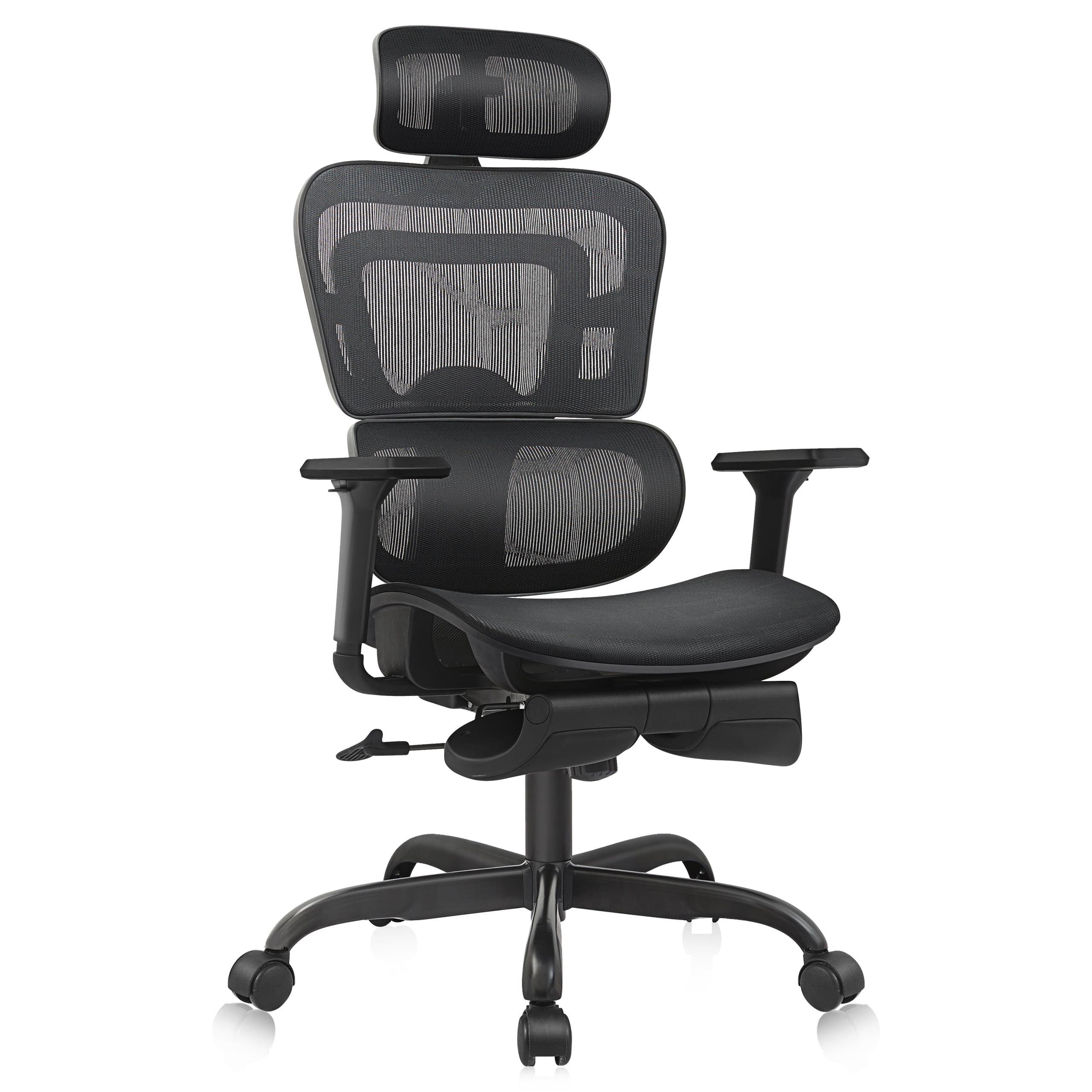 Coolhut Ergonomic Office Chair, Comfort Desk Chair with Adjustable Lumbar  Support and Flip up Arms, 300lb, Black