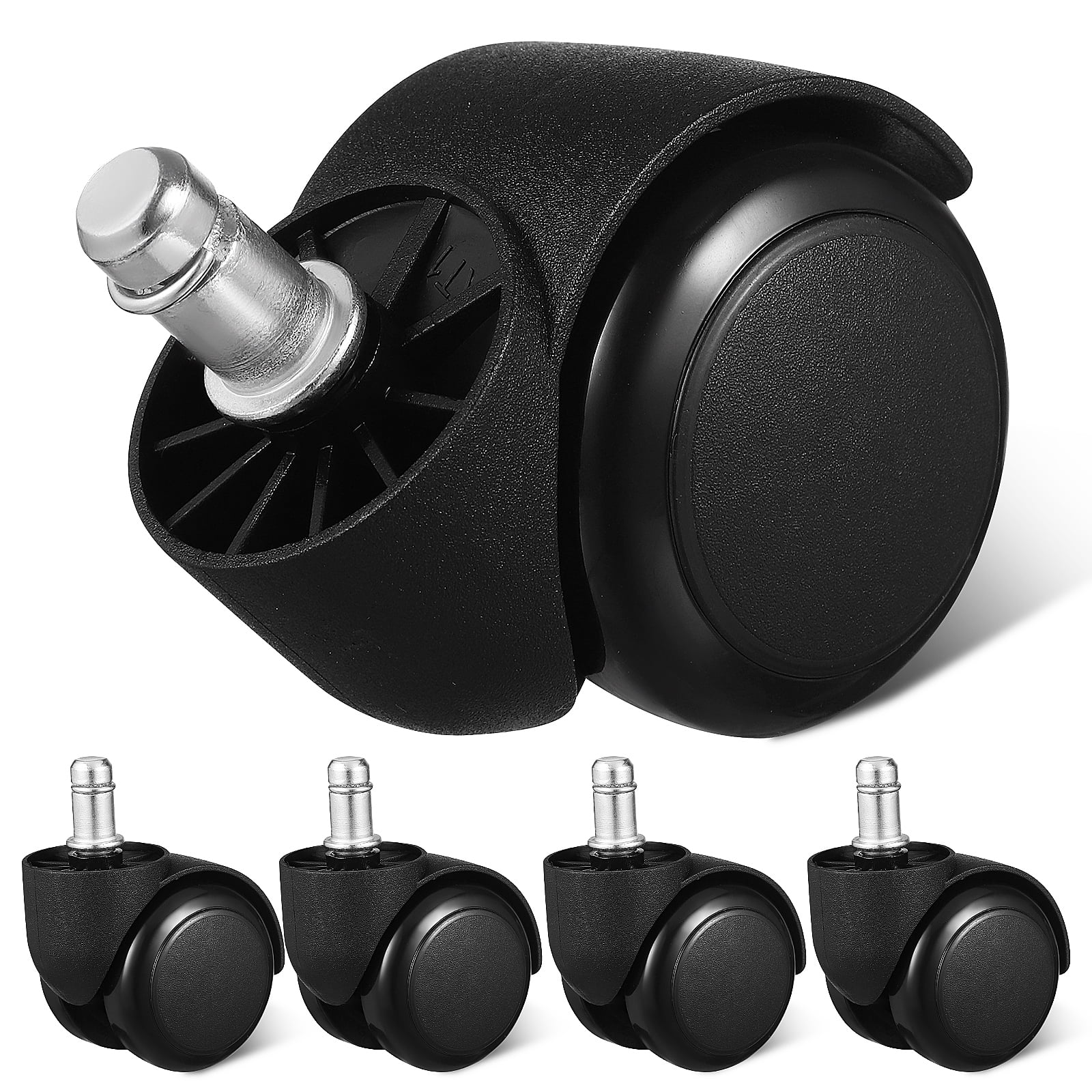 5-Pack Office Chair Caster Wheels - 3 Inch Heavy Duty, Low-Noise, Floor Protecting Casters 4 thumbnail image